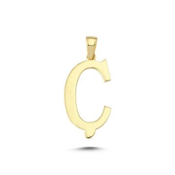 Beelo Gold 14K Altın Ç Harfi Kolye Ucu