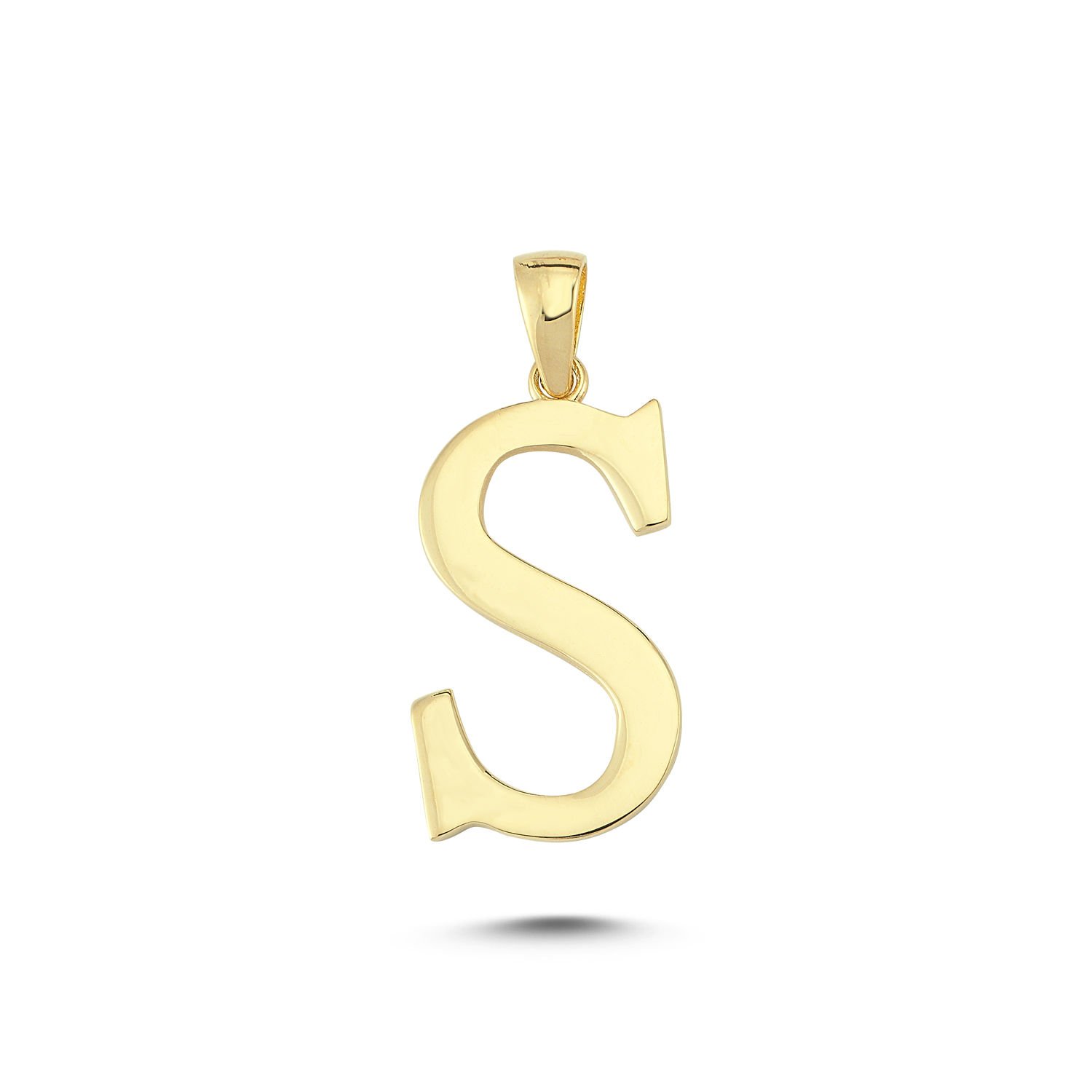 Beelo Gold 14K Altın S Harfi Kolye Ucu