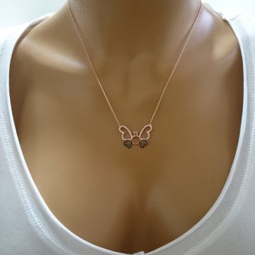 Beelo Silver 925K Gümüş Kalp Tek Taş Kolye