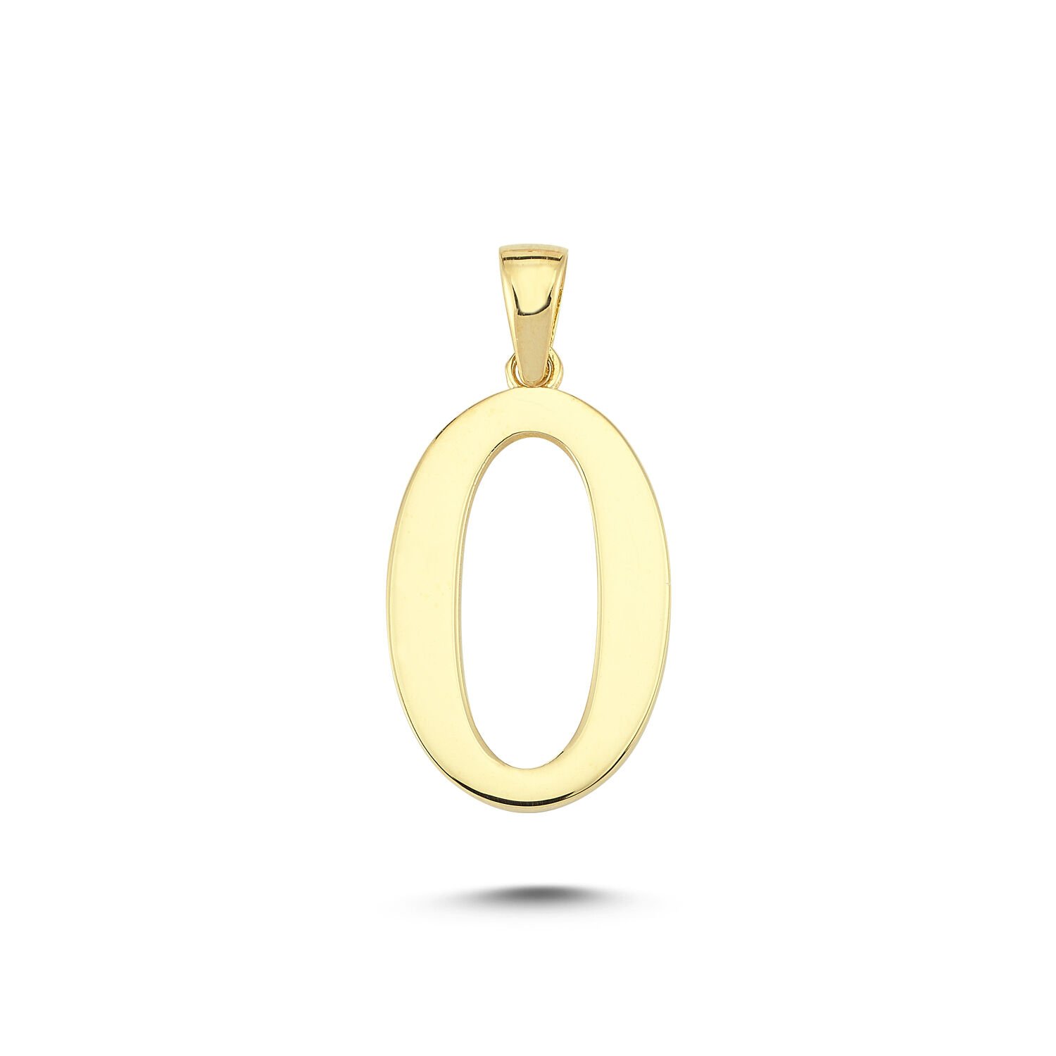 Beelo Gold 14K Altın O Harfi Kolye Ucu