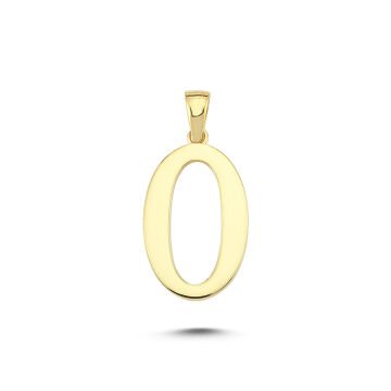 Beelo Gold 14K Altın O Harfi Kolye Ucu