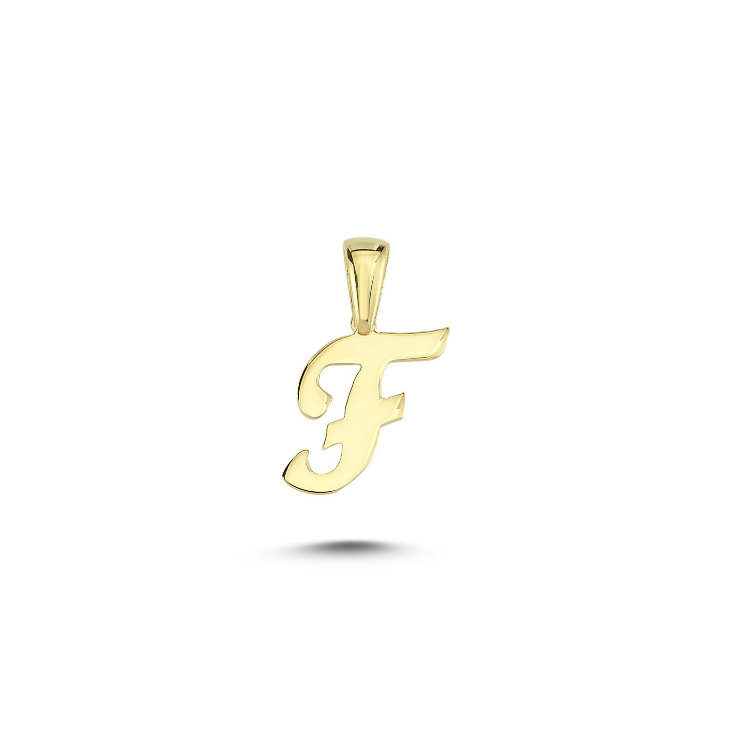 Beelo Gold 14K Altın F Harfi Minimal Kolye Ucu