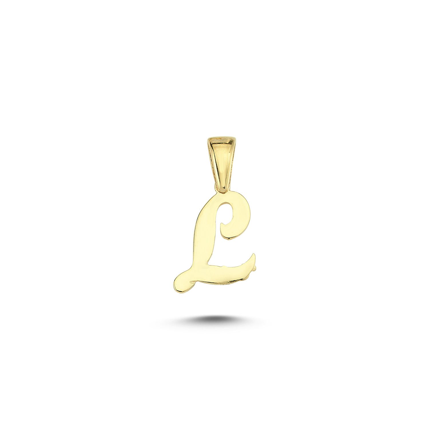 Beelo Gold 14K Altın L Harfi Minimal Kolye Ucu