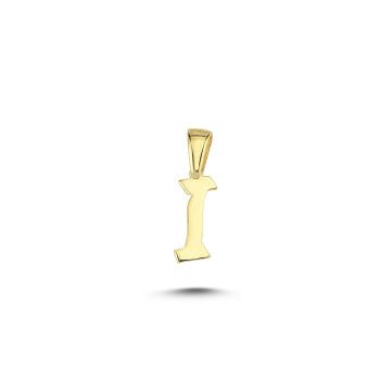 Beelo Gold 14K Altın I Harfi Minimal Kolye Ucu