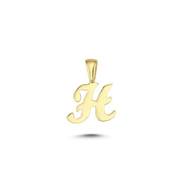 Beelo Gold 14K Altın H Harfi Minimal Kolye Ucu