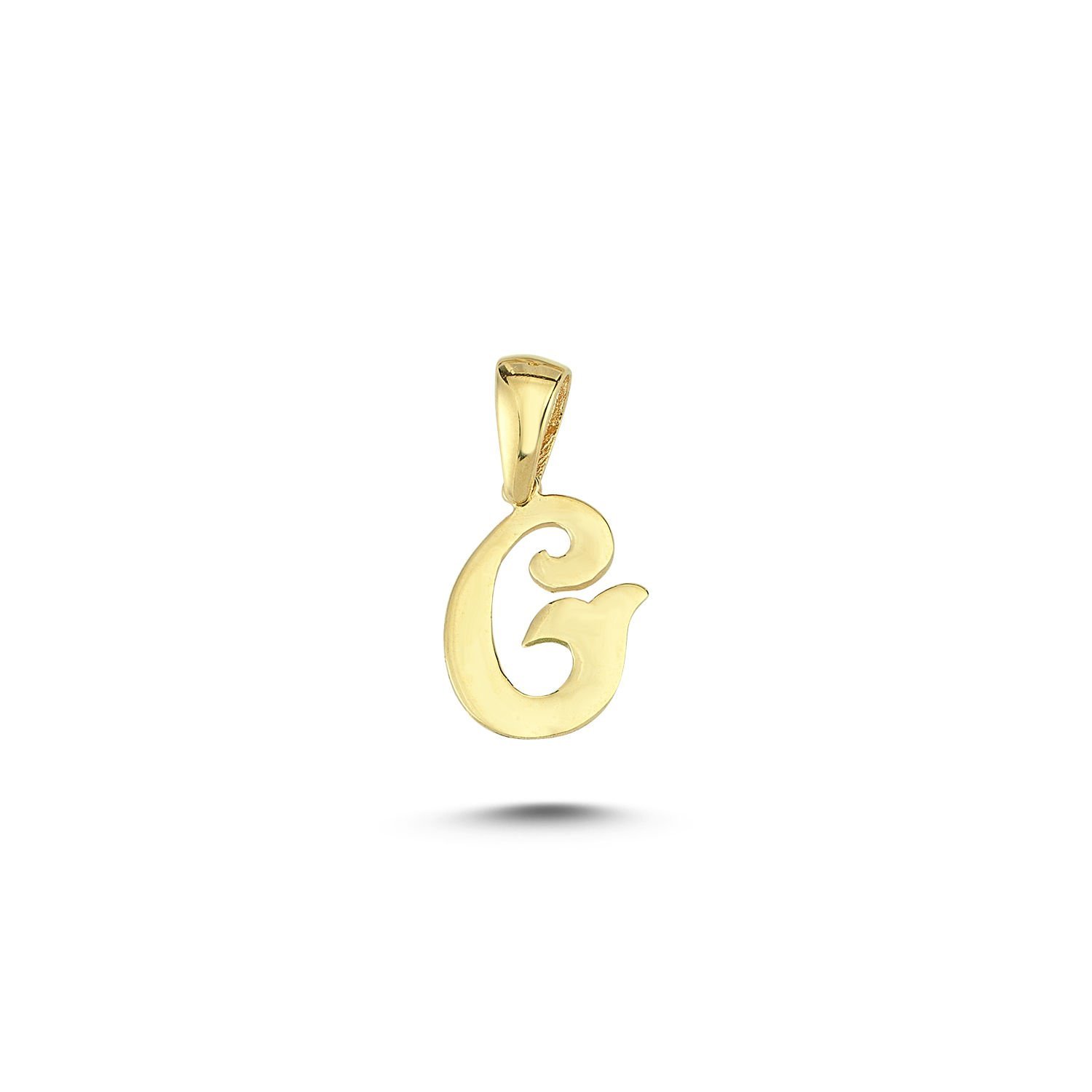 Beelo Gold 14K Altın G Harfi Minimal Kolye Ucu