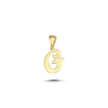 Beelo Gold 14K Altın G Harfi Minimal Kolye Ucu