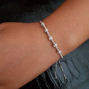 Beelo Silver 925K Gümüş Baget Bileklik
