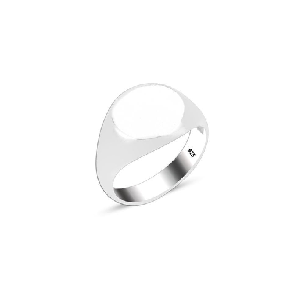 Beelo Silver 925K Gümüş Oval Erkek Yüzük