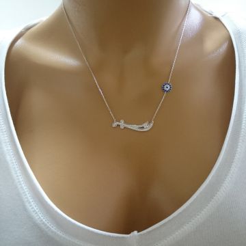 Beelo Silver 925K Gümüş Zülfikar Kılıç Nazar Kolye