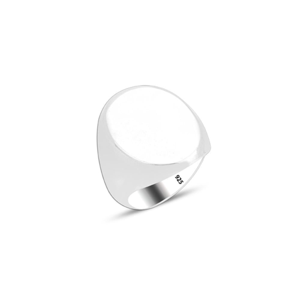 Beelo Silver 925K Gümüş Oval Erkek Yüzük