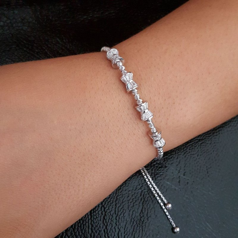 Beelo Silver 925K Gümüş Baget Bileklik