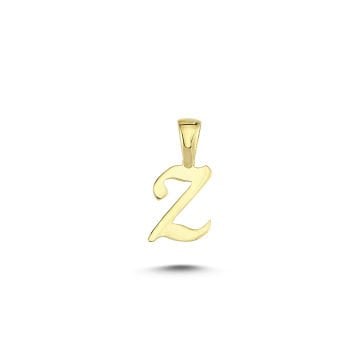 Beelo Gold 14K Altın Z Harfi Minimal Kolye Ucu
