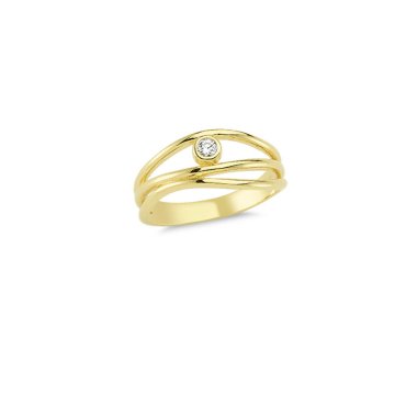 Beelo Gold 14K Altın Taşlı Tasarım Yüzük