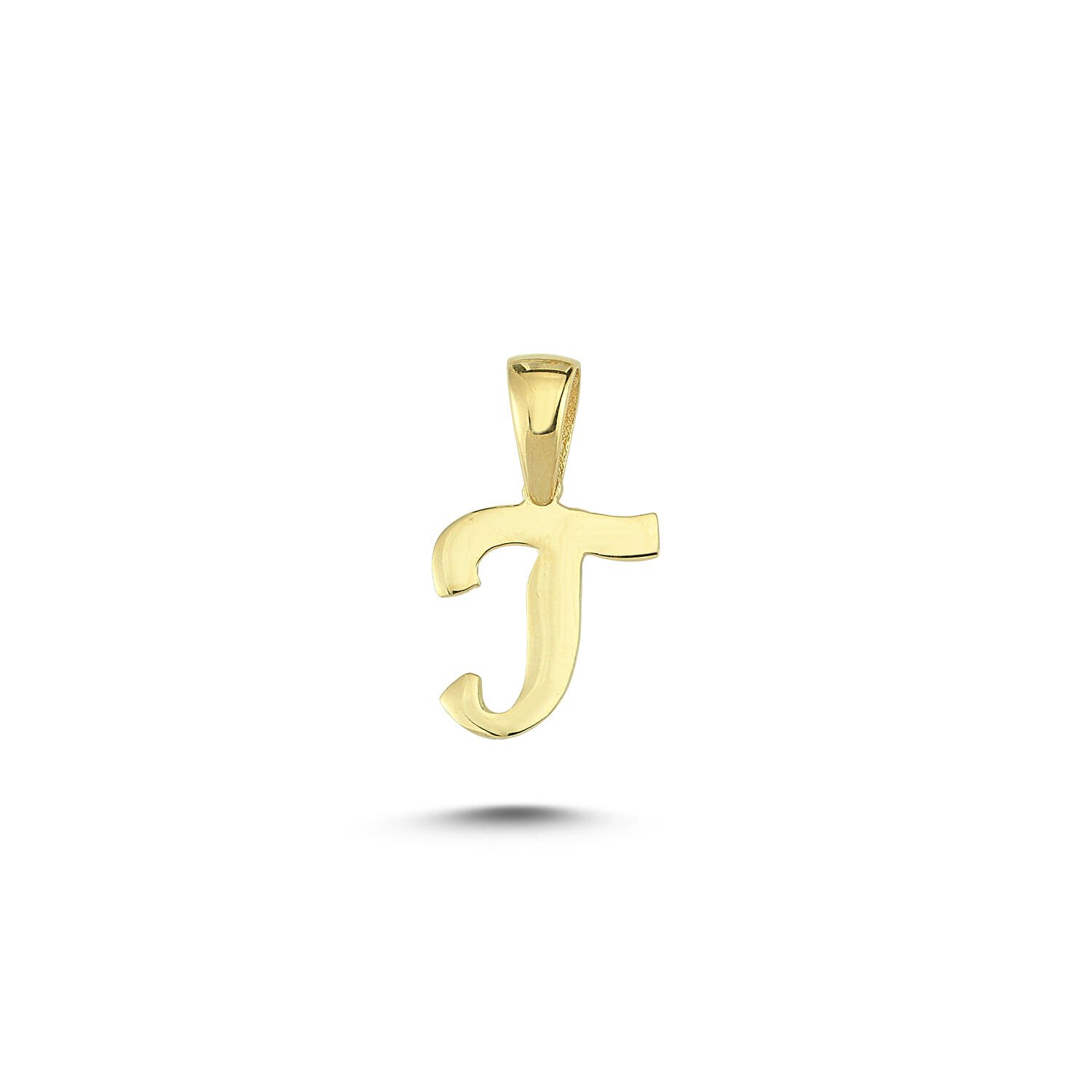 Beelo Gold 14K Altın T Harfi Minimal Kolye Ucu