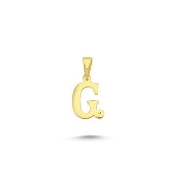 Beelo Gold 14K Altın G Harfi Kolye Ucu