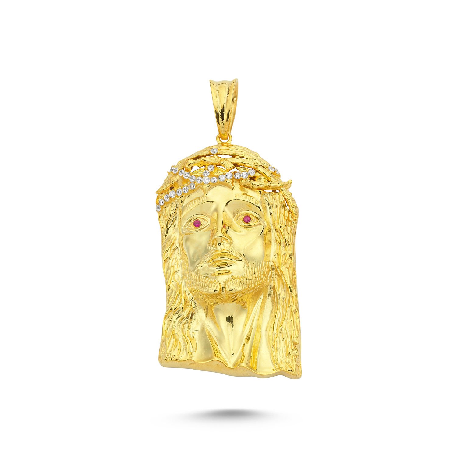 Beelo Gold 14K Altın İsa Taşlı Kolye Ucu