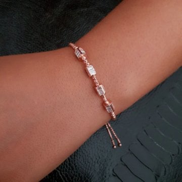 Beelo Silver 925K Gümüş Baget Bileklik
