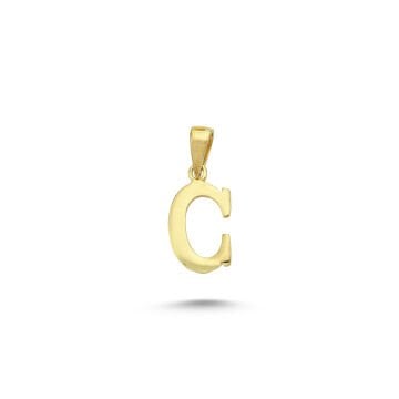 Beelo Gold 14K Altın C Harfi Kolye Ucu