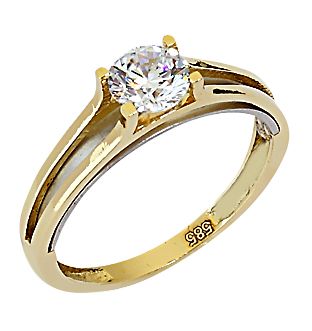 Beelo Gold 14K Altın Tek Taş Yüzük YTT004