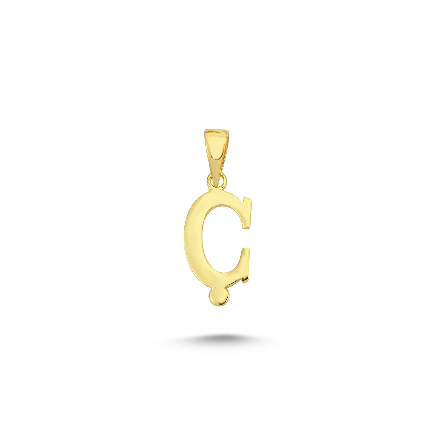 Beelo Gold 14K Altın Ç Harfi Kolye Ucu