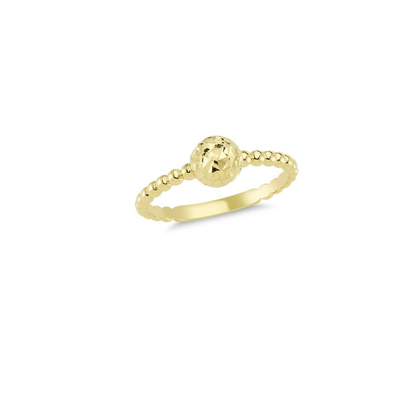 Beelo Gold 14K Altın Tasarım Elmas Kesim Yüzük