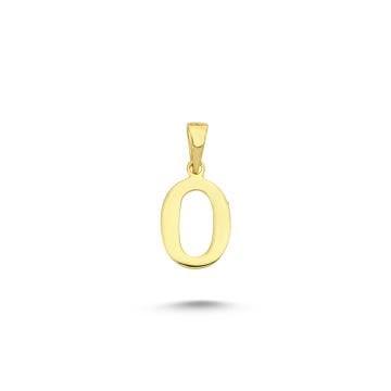 Beelo Gold 14K Altın O Harfi Kolye Ucu