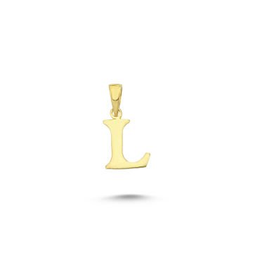 Beelo Gold 14K Altın L Harfi Kolye Ucu