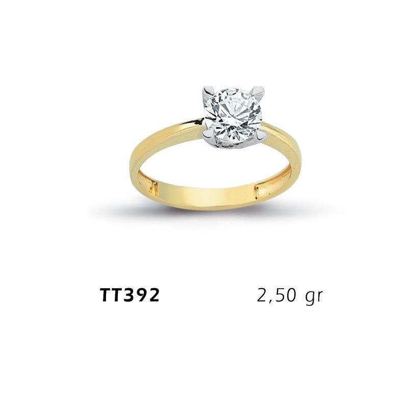 Beelo Gold 14K Altın Tek Taş Yüzük BGTT392