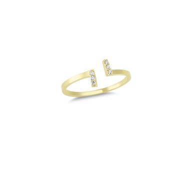 Beelo Gold 14K Altın Taşlı Yüzük