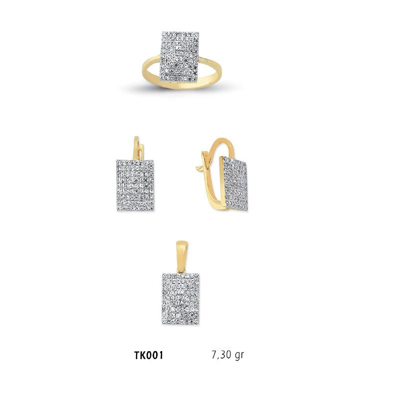 Beelo Gold 14K Altın Üçlü Set BGTKH001