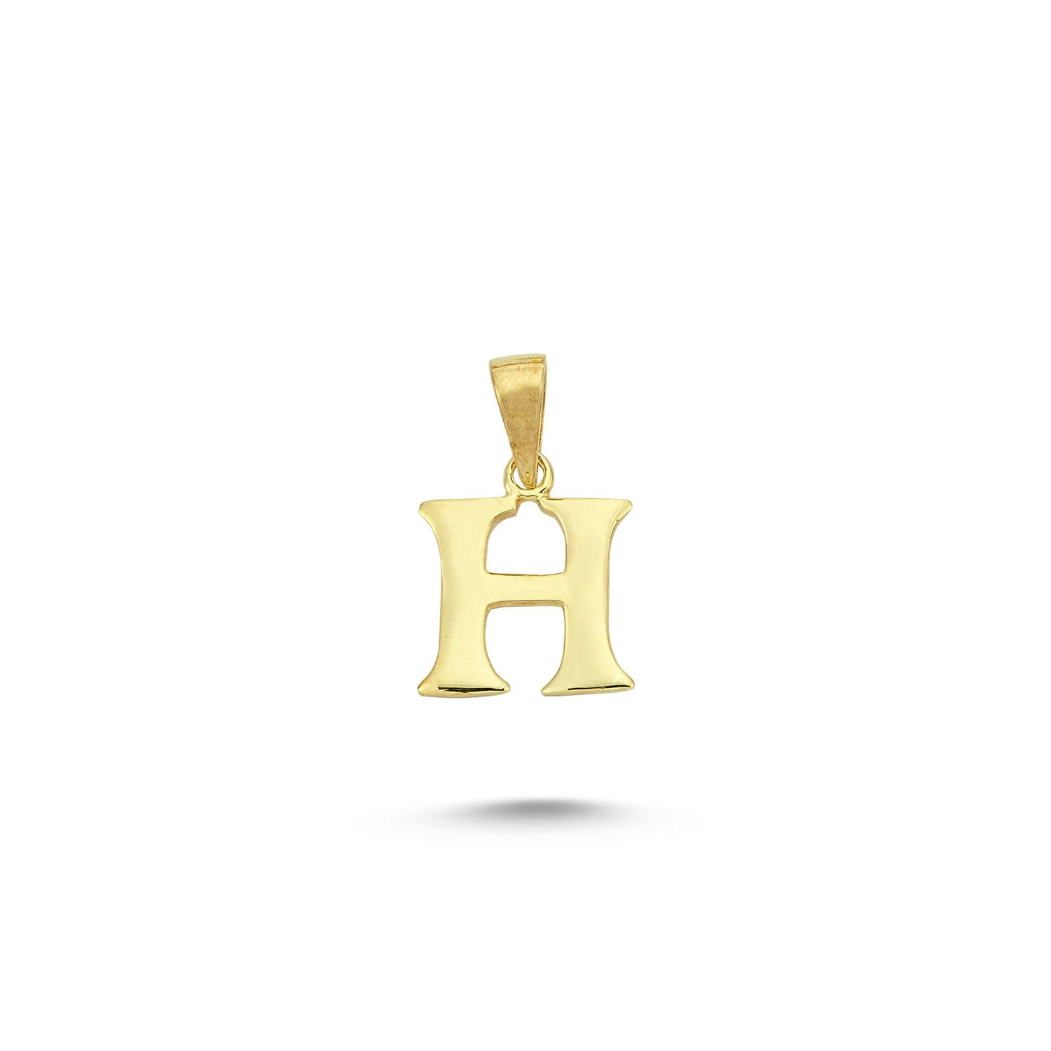 Beelo Gold 14K Altın H Harfi Kolye Ucu
