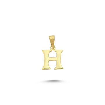 Beelo Gold 14K Altın H Harfi Kolye Ucu