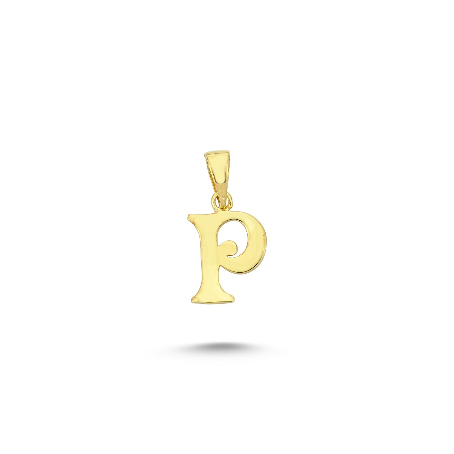 Beelo Gold 14K Altın P Harfi Kolye Ucu