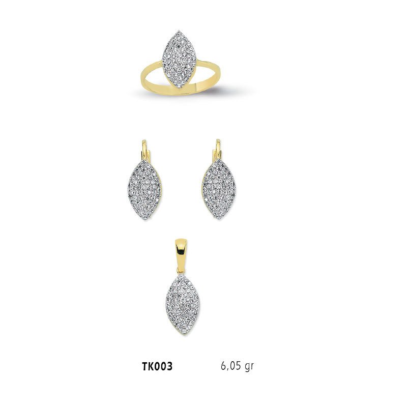 Beelo Gold 14K Altın Üçlü Set BGTKH003