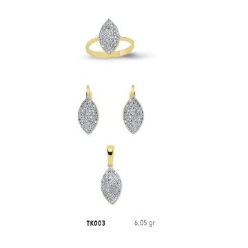 Beelo Gold 14K Altın Üçlü Set BGTKH003