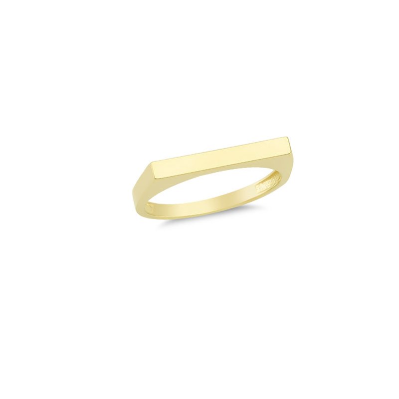 Beelo Gold 14K Altın Dikdörtgen Yüzük