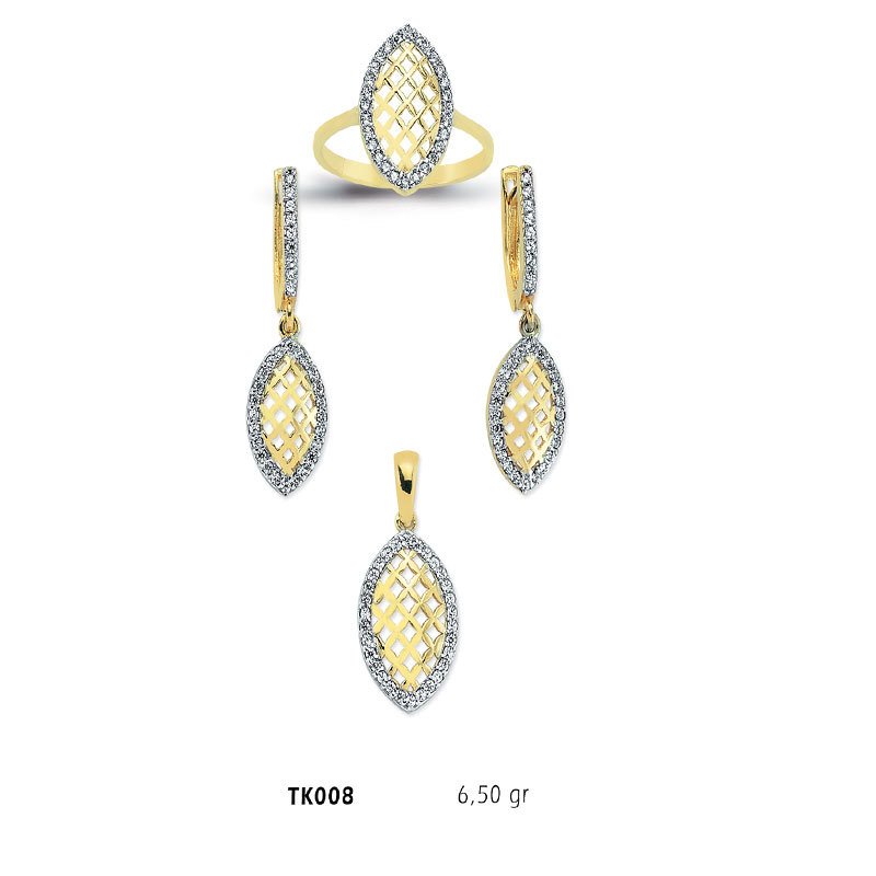 Beelo Gold 14K Altın Üçlü Set BGTKH008