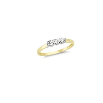 Beelo Gold 14K Altın Tasarım Taşlı Yüzük