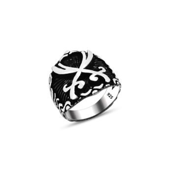 Beelo Silver 925K Gümüş Zülfikar Kılıç Erkek Yüzük