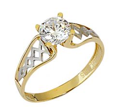 Beelo Gold 14K Altın Tek Taş Yüzük YTT024