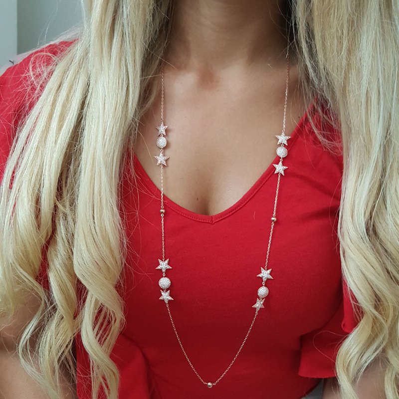 Beelo Silver Gümüş 925K Gümüş Tasarım Yıldız Kolye