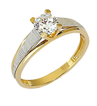 Beelo Gold 14K Altın Tek Taş Yüzük YTT027