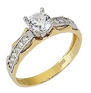 Beelo Gold 14K Altın Tek Taş Yüzük YTT028