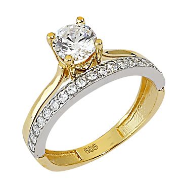 Beelo Gold 14K Altın Tek Taş Yüzük YTT032