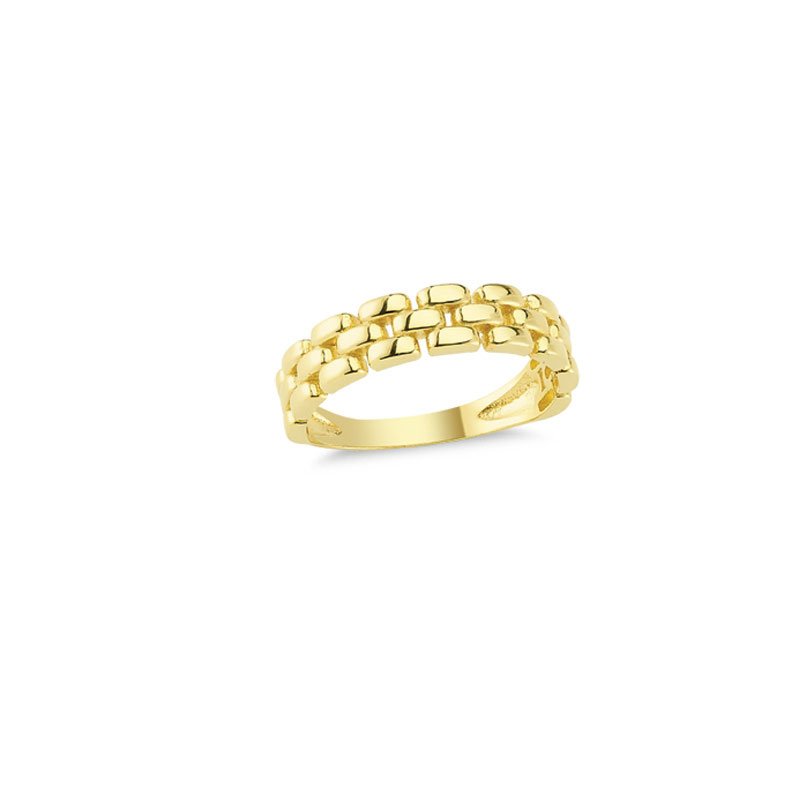 Beelo Gold 14K Altın Tasarım Yüzük 