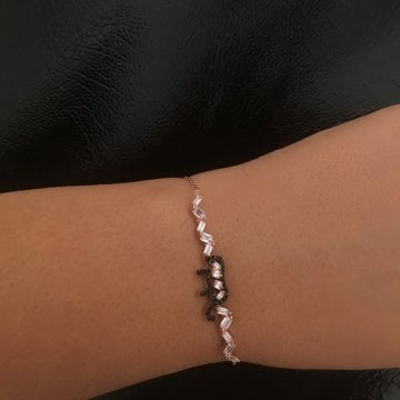 Beelo Silver 925K Gümüş Baget Fil  Bileklik