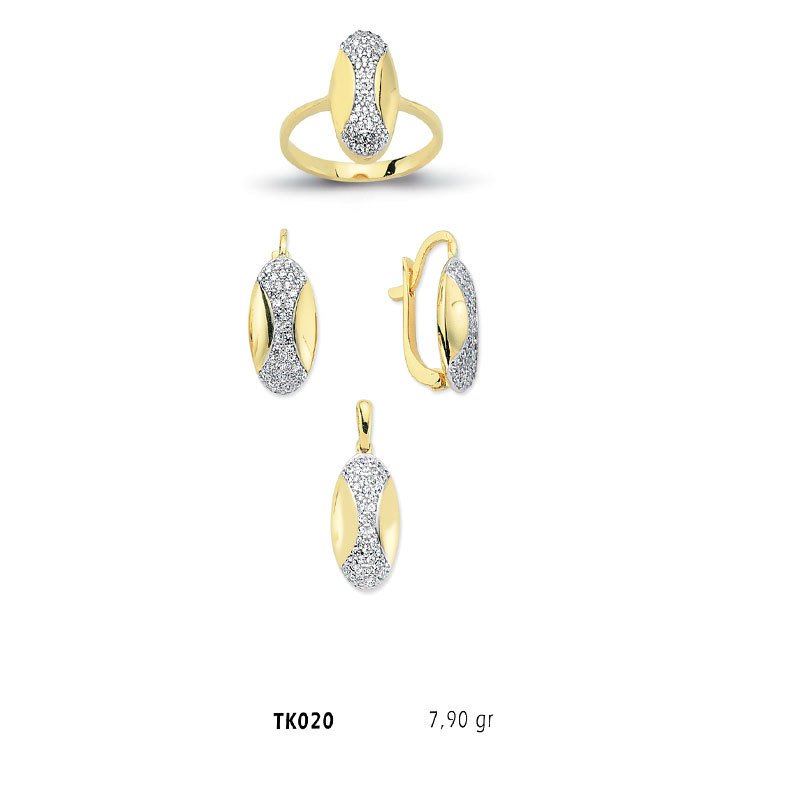 Beelo Gold 14K Altın Üçlü Set BGTKH020