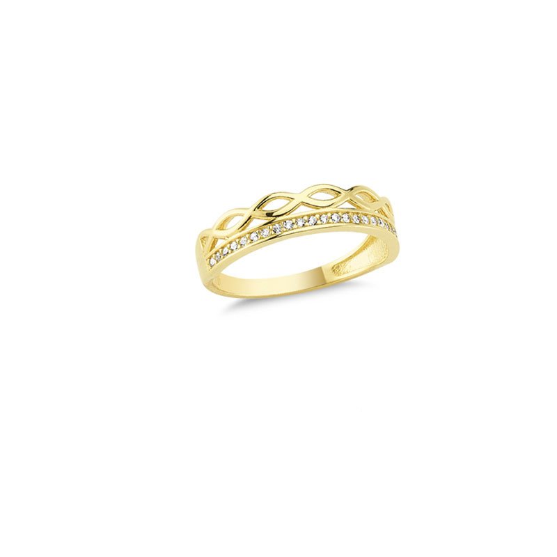 Beelo Gold 14K Altın Tasarım Sonsuzluk Yüzük