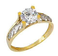 Beelo Gold 14K Altın Tek Taş Yüzük YTT035